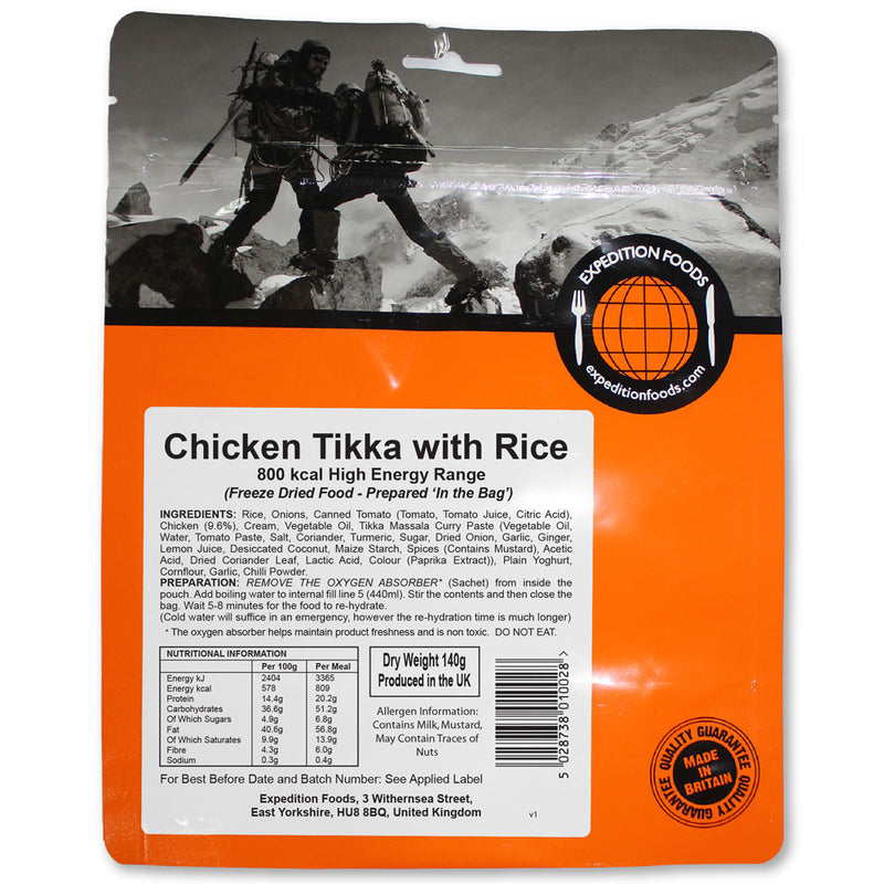Expedition Foods Chicken Tikka with Rice (High Energy)