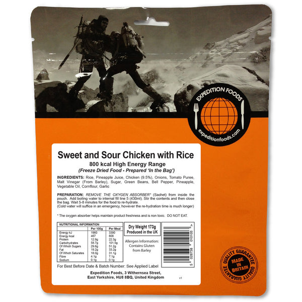 Expedition Foods Sweet and Sour Chicken with Rice (High Energy)